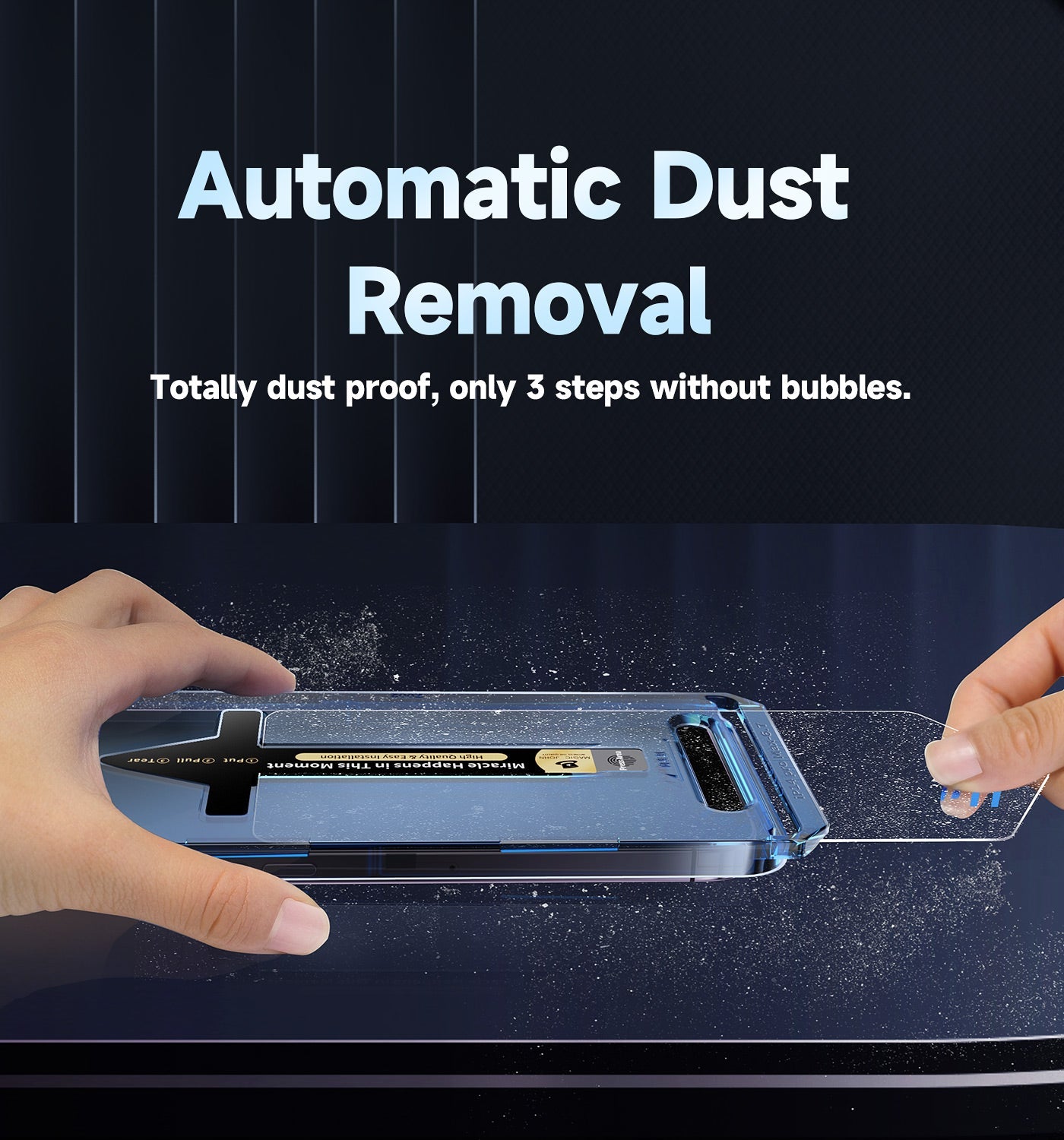Invisible Artifact Screen Protector -Dust Free Without Bubbles
